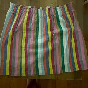 Jcrew factory linen stripe mini skirt.